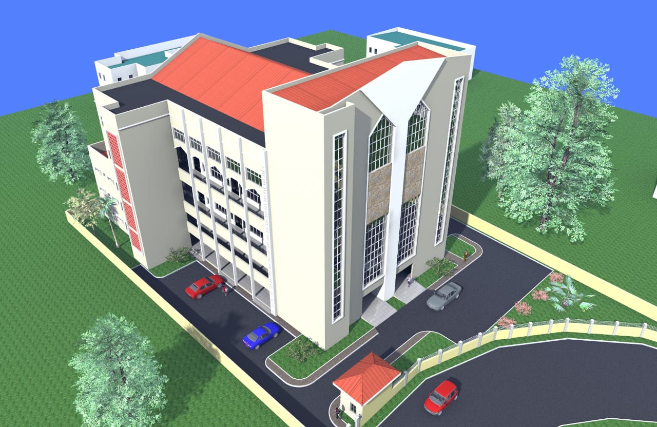 Architectural rendering of St. Rita's parish building project